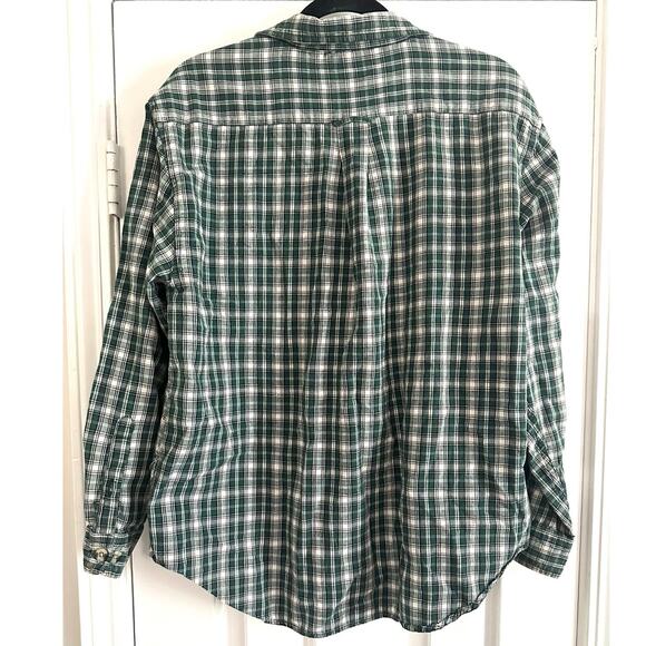 ARIZONA JEAN COMPANY Vintage Green Plaid Flannel Button Down Shirt - Women’s XL - Picture 2 of 5